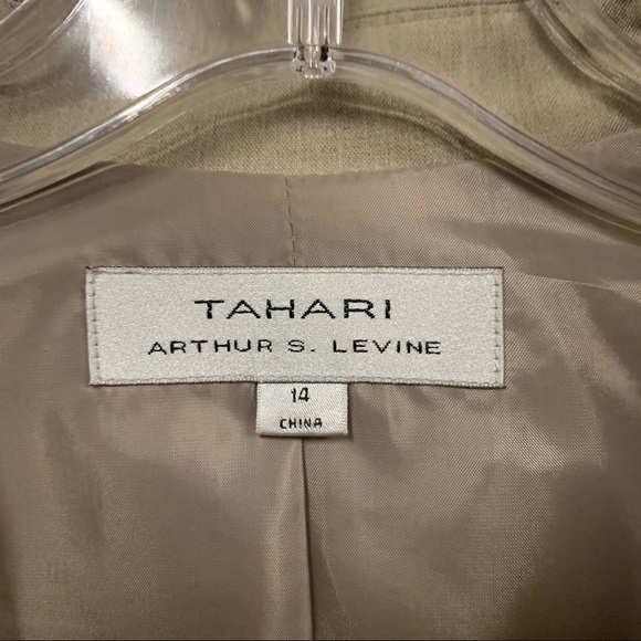 Power Skirt Suit Tahari Designer Neutral Size 12/14 - Picture 9 of 14